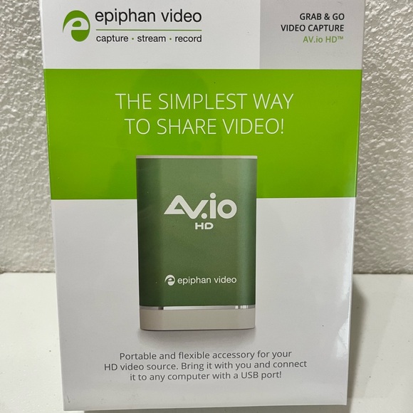 Epiphan Video Av.io HD GRAB AND GO Video Capture AVIO HD VGA DVI HDMI NEW SEALED
